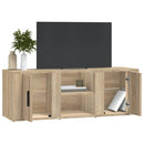 tv-bord 100x31,5x35 cm konstrueret træ sonoma-eg