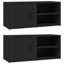 tv-borde 2 stk. 80x31,5x36 cm konstrueret træ sort