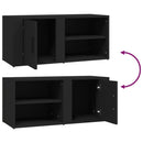tv-borde 2 stk. 80x31,5x36 cm konstrueret træ sort