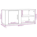tv-bord 80x31,5x36 cm konstrueret træ grå sonoma-eg