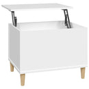 sofabord 60x44,5x45 cm konstrueret træ hvid