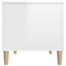 sofabord 90x44,5x45 cm konstrueret træ hvid højglans