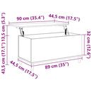 sofabord 90x44,5x45 cm konstrueret træ røget egetræsfarve