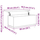 sofabord 90x44,5x45 cm konstrueret træ sonoma-eg grå