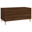 sofabord 90x44,5x45 cm konstrueret træ brun egetræsfarve