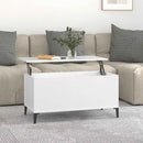 sofabord 90x44,5x45 cm konstrueret træ hvid