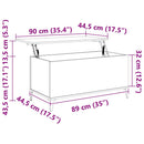sofabord 90x44,5x45 cm konstrueret træ sort