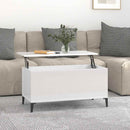 sofabord 90x44,5x45 cm konstrueret træ hvid højglans