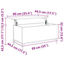 sofabord 90x44,5x45 cm konstrueret træ betongrå