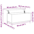 sofabord 90x44,5x45 cm konstrueret træ røget egetræsfarve