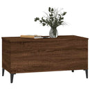 sofabord 90x44,5x45 cm konstrueret træ brun egetræsfarve