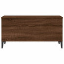 sofabord 90x44,5x45 cm konstrueret træ brun egetræsfarve