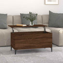 sofabord 90x44,5x45 cm konstrueret træ brun egetræsfarve