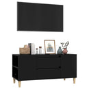 tv-bord 102x44,5x50 cm konstrueret træ sort
