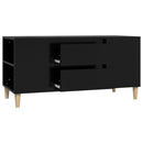 tv-bord 102x44,5x50 cm konstrueret træ sort