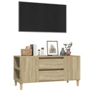 tv-bord 102x44,5x50 cm konstrueret træ sonoma-eg