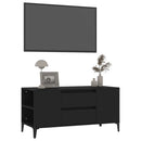 tv-bord 102x44,5x50 cm konstrueret træ sort