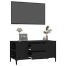 tv-bord 102x44,5x50 cm konstrueret træ sort