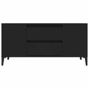 tv-bord 102x44,5x50 cm konstrueret træ sort