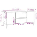 tv-bord 102x44,5x50 cm konstrueret træ sort