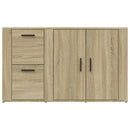 skænk 100x33x59,5 cm konstrueret træ sonoma-eg