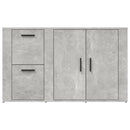 skænk 100x33x59,5 cm konstrueret træ betongrå