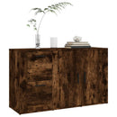 skænk 100x33x59,5 cm konstrueret træ røget egetræsfarve