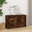 skænk 100x33x59,5 cm konstrueret træ røget egetræsfarve