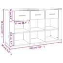 skænk 100x30x59,5 cm konstrueret træ sonoma-eg