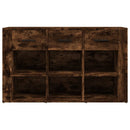 skænk 100x30x59,5 cm konstrueret træ røget egetræsfarve