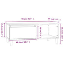 sofabord 90x50x36,5 cm konstrueret træ sort
