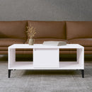 sofabord 90x50x36,5 cm konstrueret træ hvid