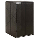 skraldespandsskjuler 70x80x117 cm polyrattan sort