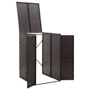 skraldespandsskjuler 70x80x117 cm polyrattan sort