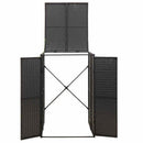 skraldespandsskjuler 70x80x117 cm polyrattan sort