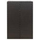 skraldespandsskjuler 70x80x117 cm polyrattan sort