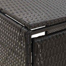 skraldespandsskjuler 70x80x117 cm polyrattan sort