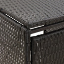 dobbelt skraldespandsskjuler 140x80x117 cm polyrattan sort