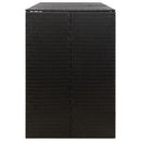 tredobbelt skraldespandsskjuler 207x80x117 cm polyrattan sort