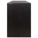 firdobbelt skraldespandsskjuler 274x80x117 cm polyrattan sort
