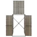 enkelt skraldespandsskjuler 70x80x117 cm polyrattan grå