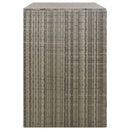 dobbelt skraldespandsskjuler 140x80x117 cm polyrattan grå