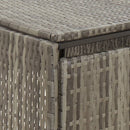 dobbelt skraldespandsskjuler 140x80x117 cm polyrattan grå
