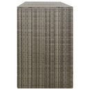 tredobbelt skraldespandsskjuler 207x80x117 cm polyrattan grå
