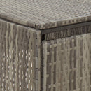 tredobbelt skraldespandsskjuler 207x80x117 cm polyrattan grå