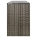 firdobbelt skraldespandsskjuler 274x80x117 cm polyrattan grå