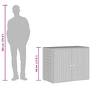 haveskab sort 100x55,5x80 cm polyrattan