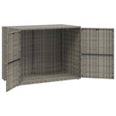 opbevaringsskab til haven 100x55,5x80 cm polyrattan grå