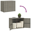 opbevaringsskab til haven 100x55,5x80 cm polyrattan grå