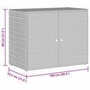 opbevaringsskab til haven 100x55,5x80 cm polyrattan grå